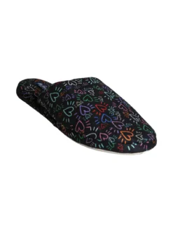 De Fonseca Pantofole donna invernali cuori - nero