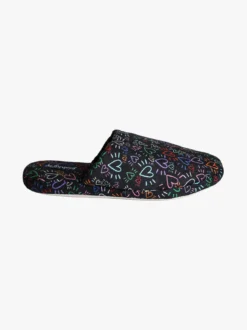 De Fonseca Pantofole donna invernali cuori - nero