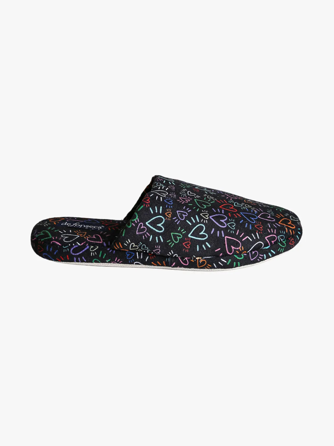 De Fonseca Pantofole donna invernali cuori - nero
