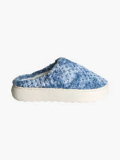 De Fonseca Pantofole donna peluche con platform - azzurro