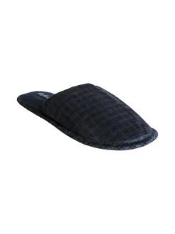 De Fonseca Pantofole uomo a quadretti - blu scuro