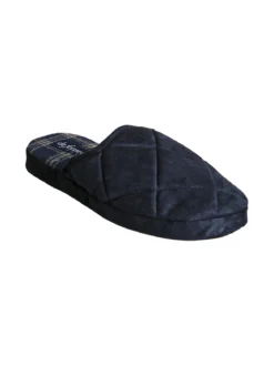 De Fonseca Pantofole uomo invernali a quadri - blu scuro