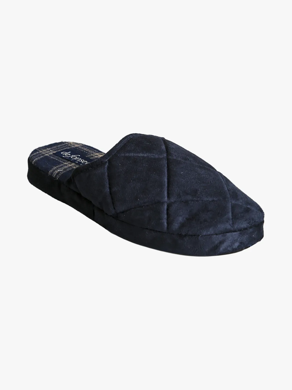 De Fonseca Pantofole uomo invernali a quadri - blu scuro
