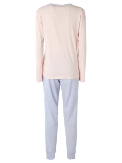 De Fonseca Pigiama lungo da donna in cotone con stampe - lilla