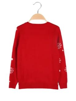 Denim Maglione natalizio da bambini con renna - rosso