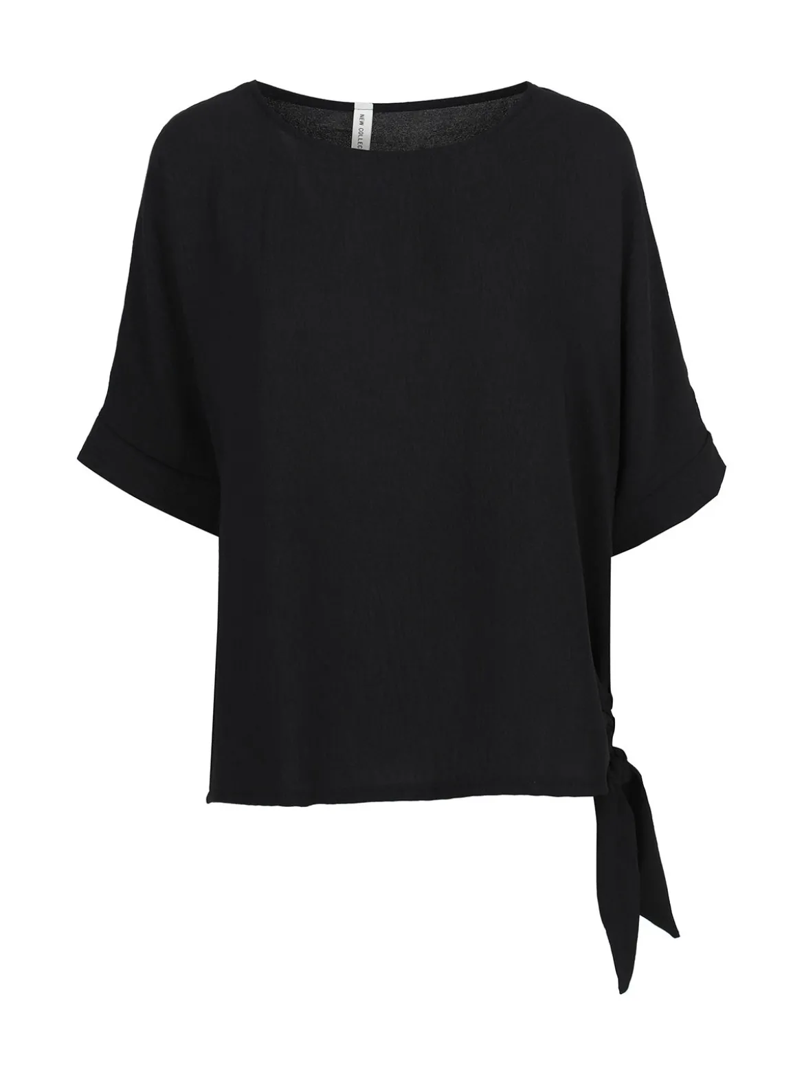 Deva Moda Blusa donna a maniche corte con anello laterale