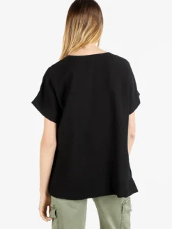 Deva Moda Maxi blusa da donna a maniche corte