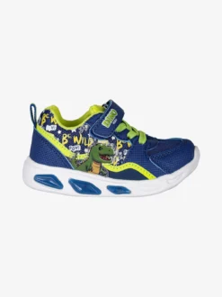 Dinosaur Sneakers da bambino con luci e cinturino a strappo