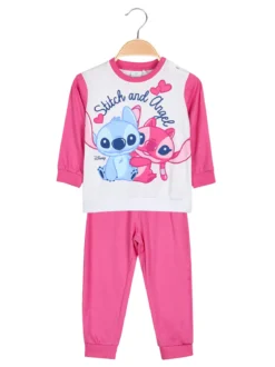 Disney Baby Stitch pigiama da neonata in cotone con stampe - fucsia