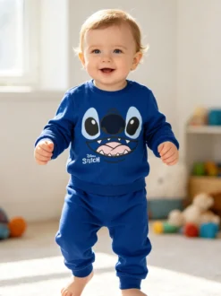 Disney Baby Stitch pigiama da neonato in cotone con stampe - blu
