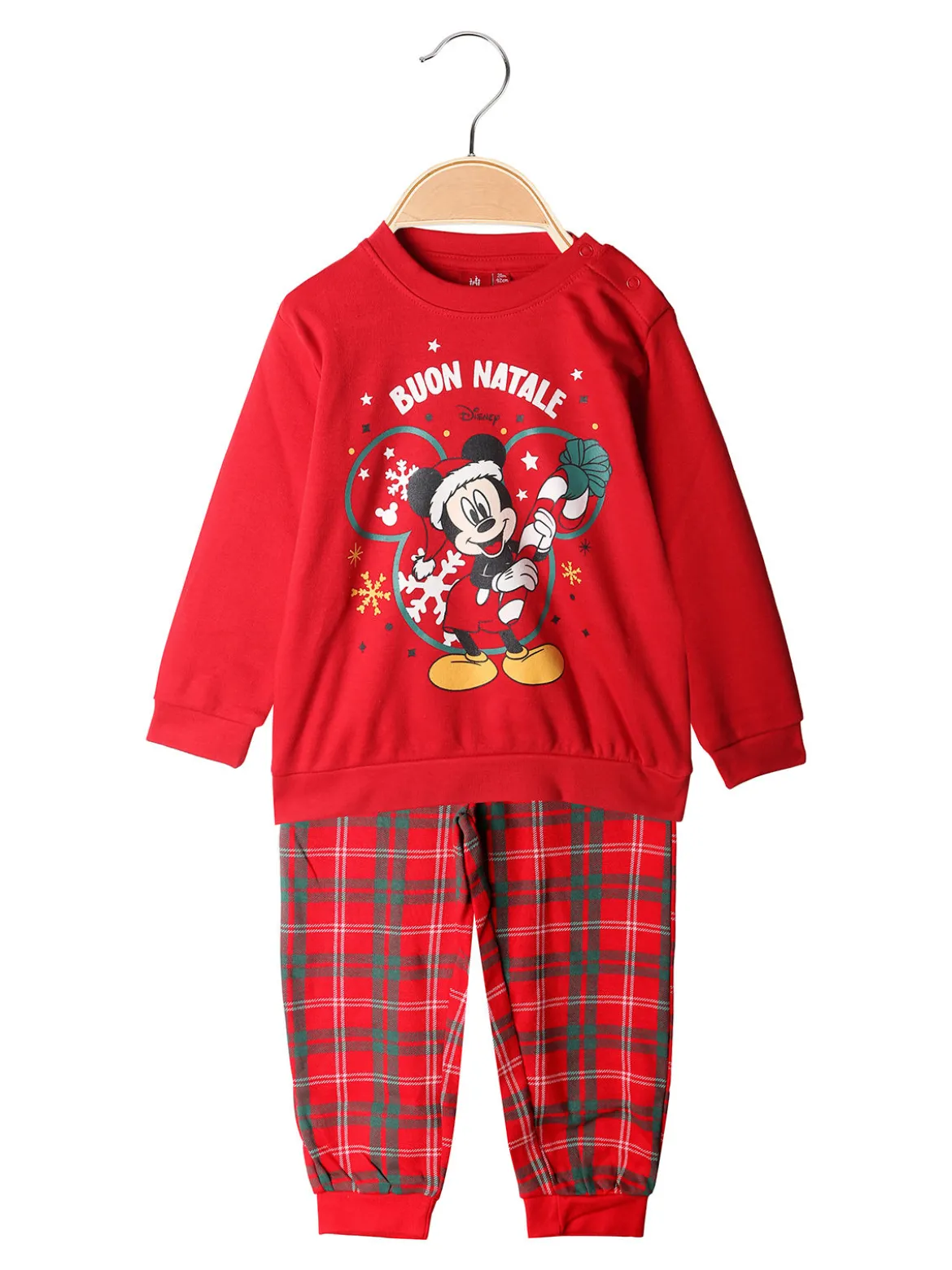 Disney Baby Topolino pigiama natalizio da neonato in cotone - rosso
