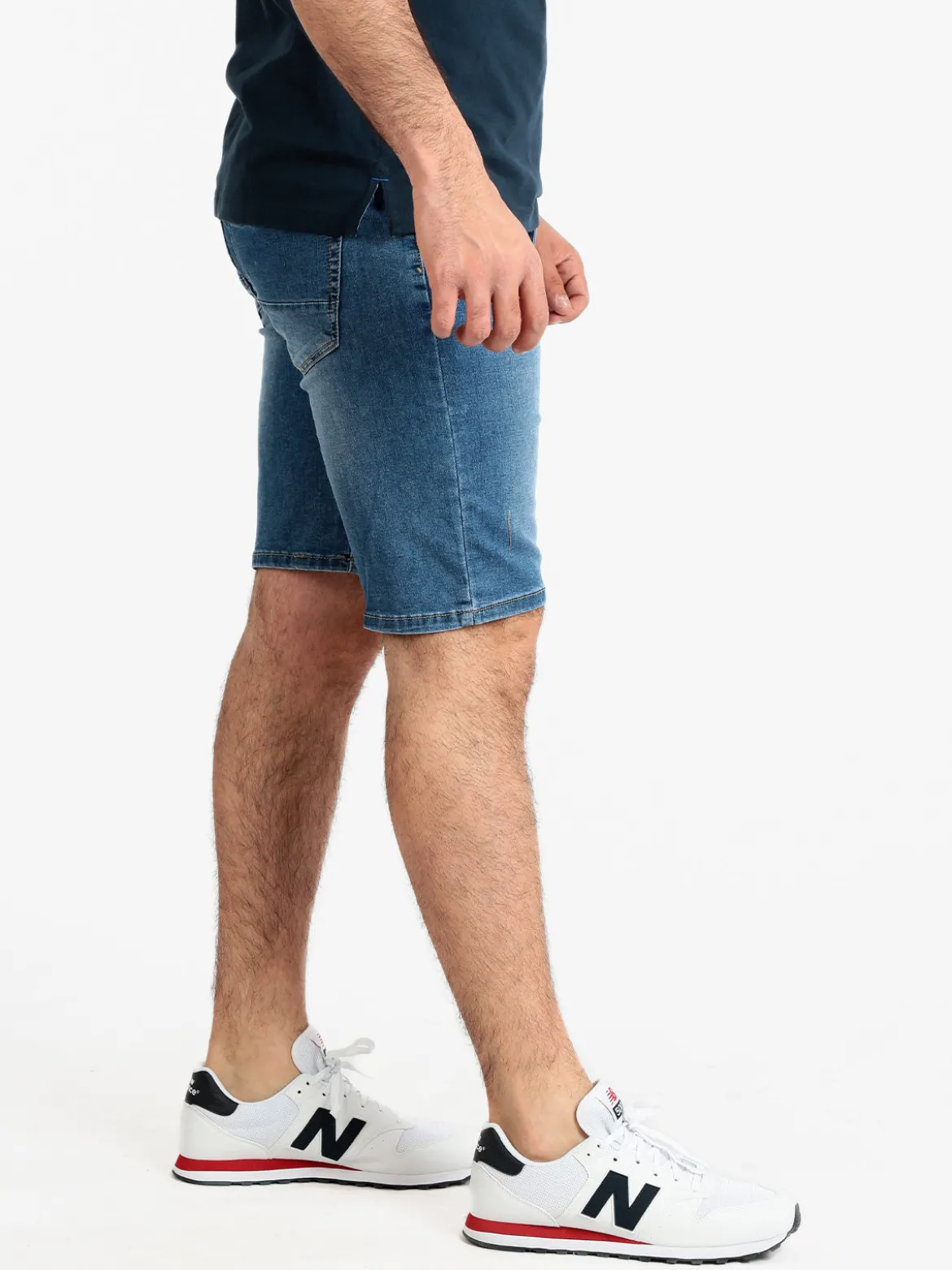 3-D Jeans Bermuda elasticizzato in jeans da uomo