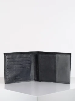 Egon Furstenberg Portafoglio in pelle con porta assegni blu/grigio