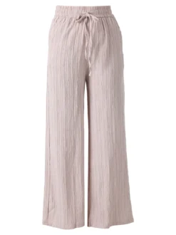 Eletta Pantaloni donna a palazzo con coulisse - rosa
