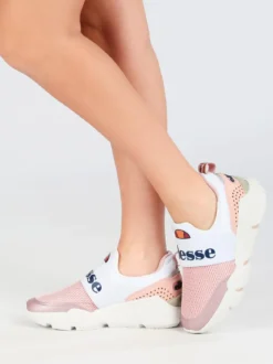 Ellesse Scarpe slip on in tessuto con zeppa