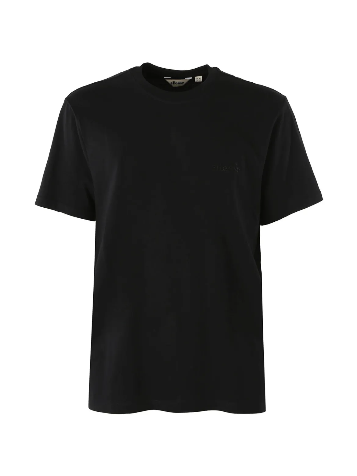 Ellesse T-shirt girocollo da uomo in cotone con logo - nero