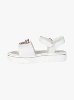 Energy Sandali da ragazza gioiello con platform e cintruini a strappo - bianco