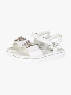 Energy Sandali da ragazza gioiello con platform e cintruini a strappo - bianco