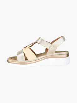 Energy Sandali donna con zeppa e cinturino a strappo - beige