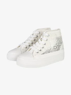 Energy Sneakers alte da ragazza con platform in macramè