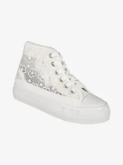 Energy Sneakers alte da ragazza con platform in macramè