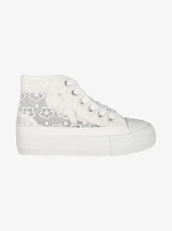 Energy Sneakers alte da ragazza con platform in macramè