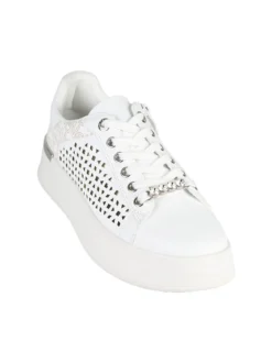 Energy Sneakers donna con lacci e zip e dettaglio strass