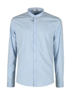 Enos Jeans Camicia uomo slim fit con colletto alla coreana