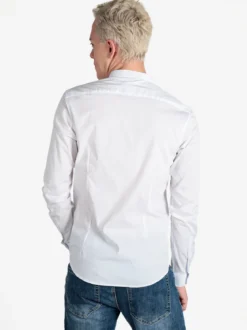 Enos Jeans Camicia uomo slim fit con colletto alla coreana