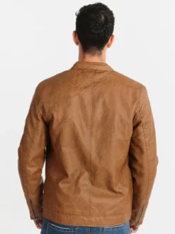 Enos Jeans Giacca ecopelle imbottita