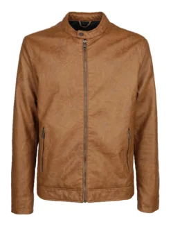 Enos Jeans Giacca ecopelle imbottita