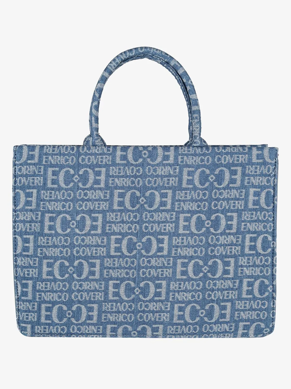 Enrico Coveri Borsa donna in jeans con doppi manici