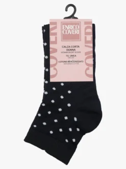 Enrico Coveri Calze corte da donna a pois - blu scuro