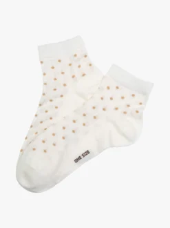 Enrico Coveri Calze corte da donna a pois - panna