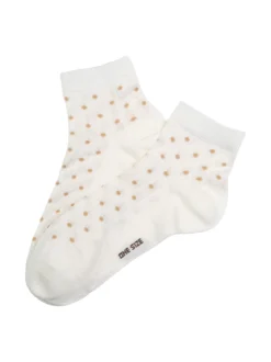 Enrico Coveri Calze corte da donna a pois - panna