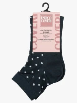 Enrico Coveri Calze corte da donna a pois - verde scuro