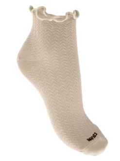 Enrico Coveri Calze corte da donna con bordo a volant - khaki