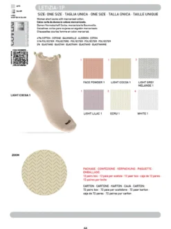 Enrico Coveri Calze corte da donna con bordo a volant - khaki