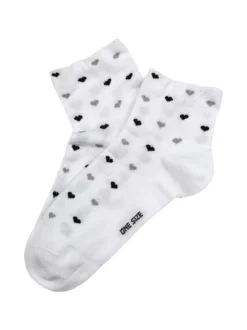 Enrico Coveri Calze corte da donna con cuori - bianco