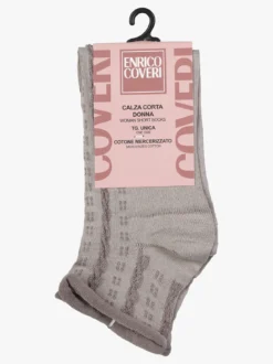 Enrico Coveri Calze corte da donna con ricami - fango