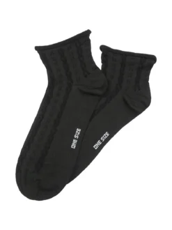 Enrico Coveri Calze corte da donna con ricami - nero