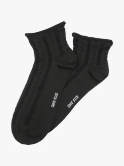 Enrico Coveri Calze corte da donna con ricami - nero