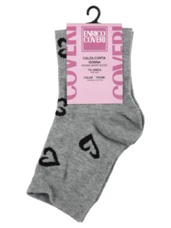 Enrico Coveri Calze corte da donna in caldo cotone - grigio