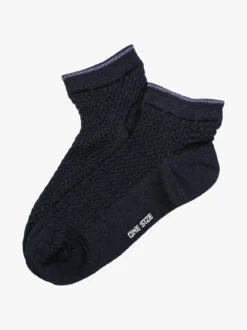 Enrico Coveri Calze corte da donna in cotone mercerizzato - blu scuro