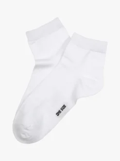 Enrico Coveri Calze corte da donna in cotone mercerizzato - bianco