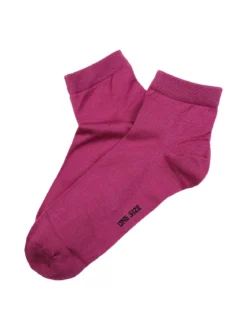 Enrico Coveri Calze corte da donna in cotone mercerizzato - fucsia