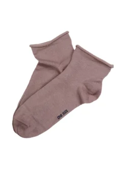 Enrico Coveri Calze corte da donna in cotone mercerizzato - fango