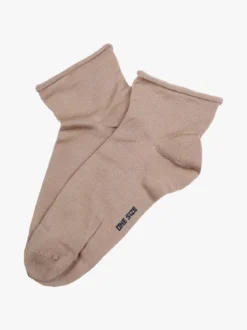 Enrico Coveri Calze corte da donna in cotone mercerizzato - khaki