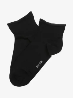 Enrico Coveri Calze corte da donna in cotone mercerizzato - nero