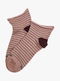 Enrico Coveri Calze corte da donna in cotone mercerizzato - rosa